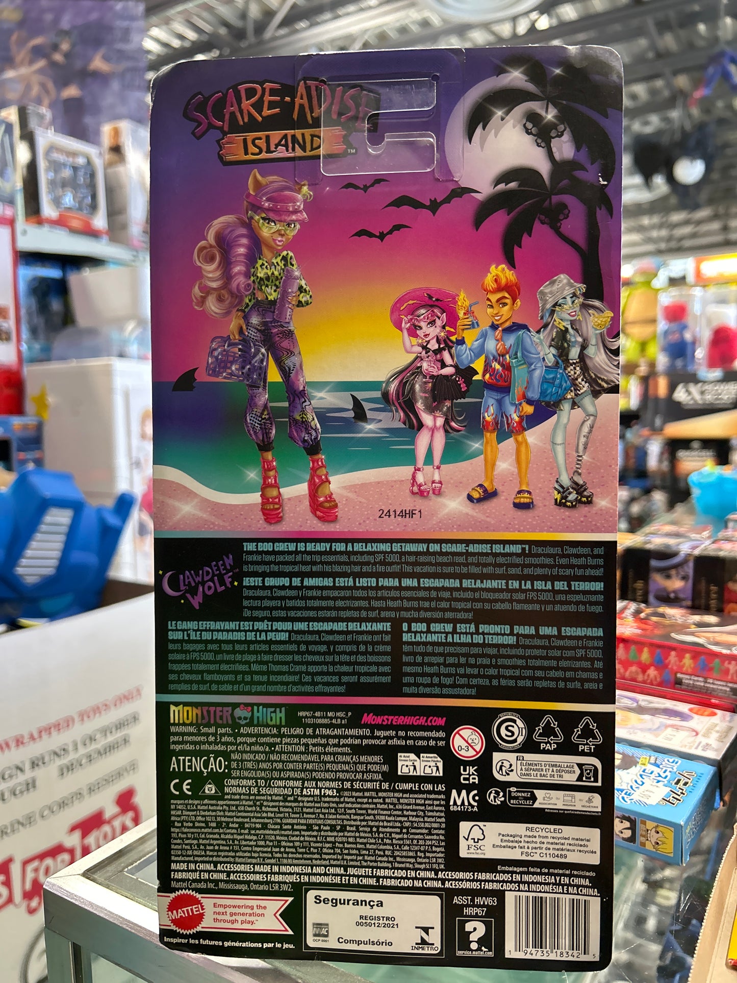 Monster High Scaredise Island Clawdeen Wolf