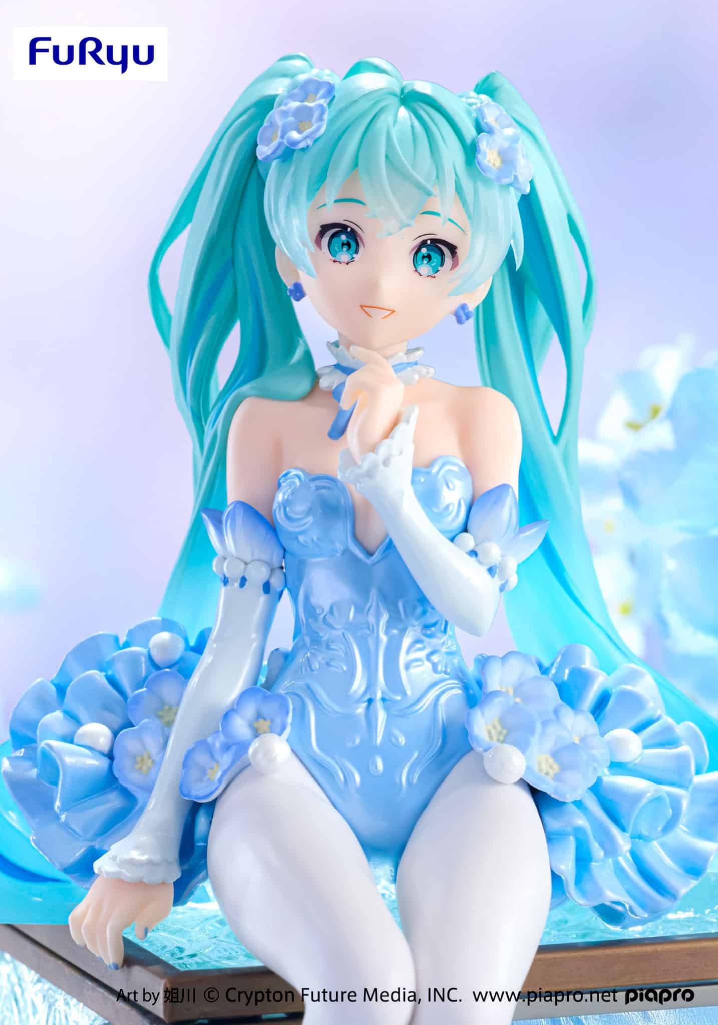 Hatsune Miku Flower Fairy Nemophila Noodle Stopper Figure