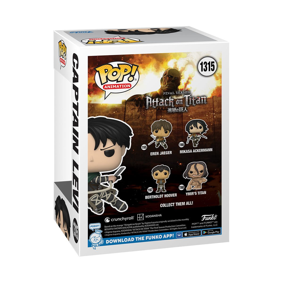 Attack on Titan Captain Levi Ackerman AAA Anime Funko Pop