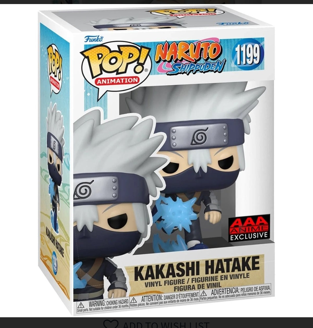 Naruto Shippuden Kakashi Hatake AAA Anime Exclusive Funko Pop
