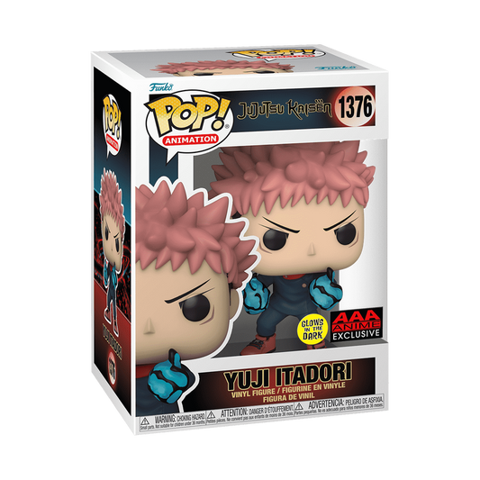 Jujutsu Kaisen Yuji Itadori Divergent Fist AAA Anime Exclusive Glow-in-the-Dark Funko Pop