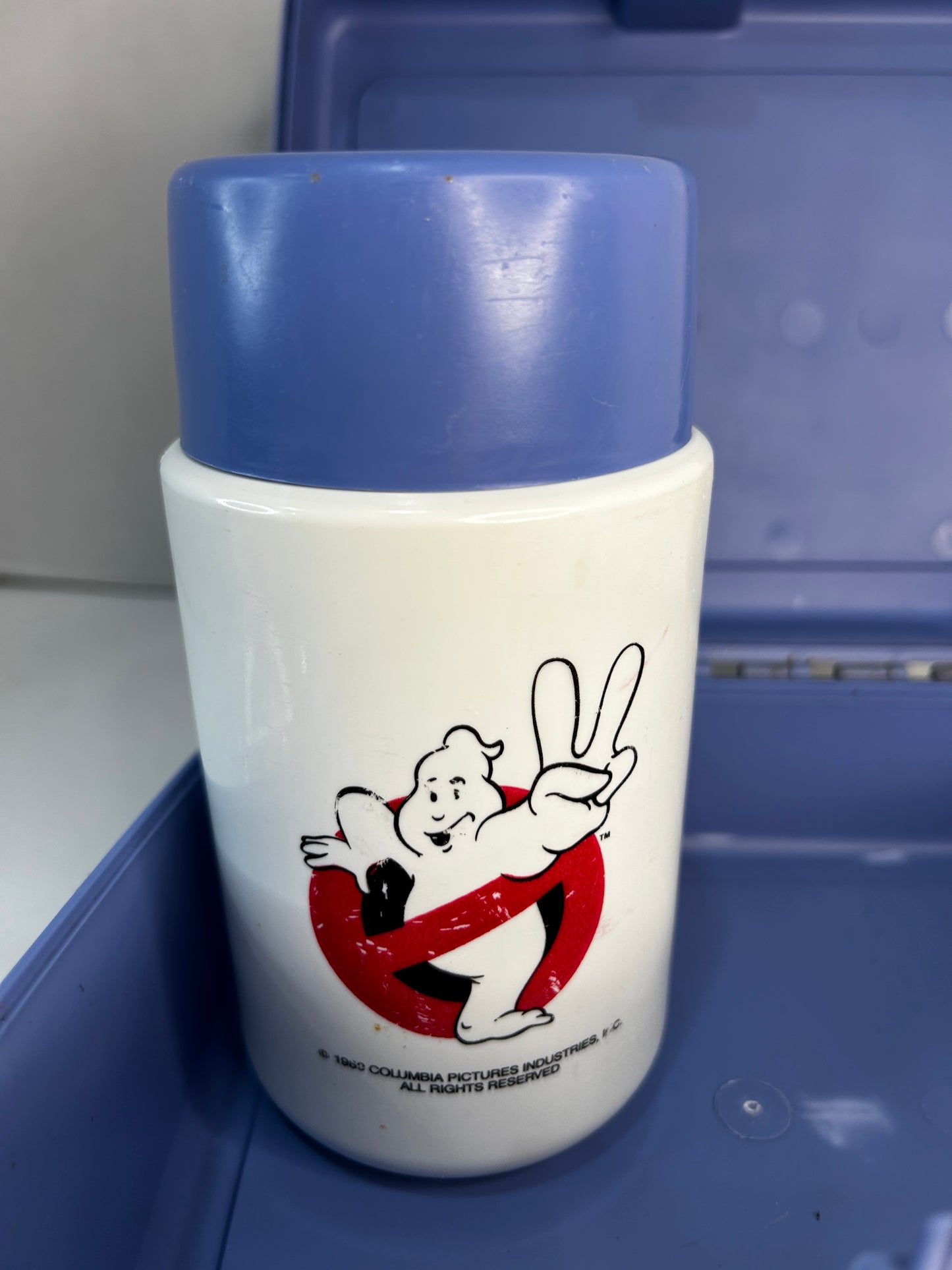 VINTAGE 1986 THERMOS BRAND THE REAL GHOSTBUSTERS PLASTIC LUNCHBOX w/Thermos