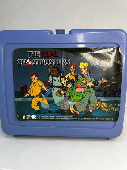 VINTAGE 1986 THERMOS BRAND THE REAL GHOSTBUSTERS PLASTIC LUNCHBOX w/Thermos
