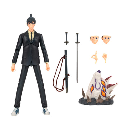 Total Anime Aki Hayakawa Chainsaw Man Figure with Fox Devil & Gear