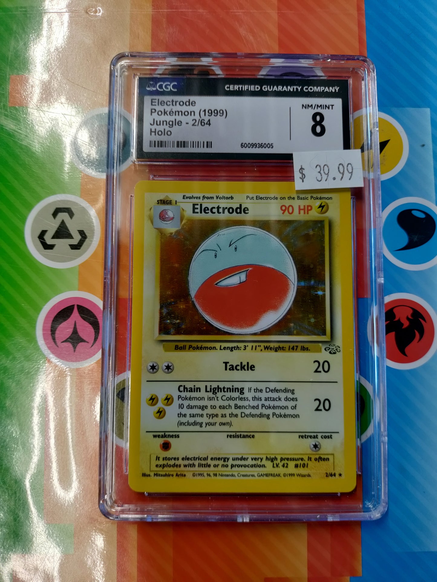 1999 Pokemon Electrode Jungle 2/64 Holo CGC NM/Mint 8