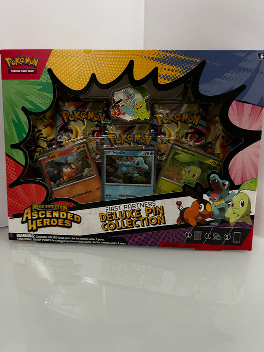 Pokemon TCG Mega Evolution Ascended Heroes First Partners Deluxe Pin Collection Box