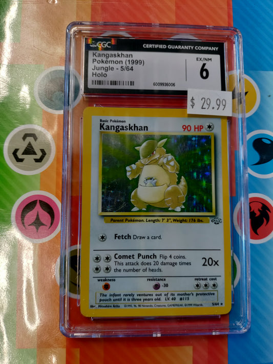 1999 Pokemon Kangaskhan Jungle 5/64 Holo CGC EX/NM 6