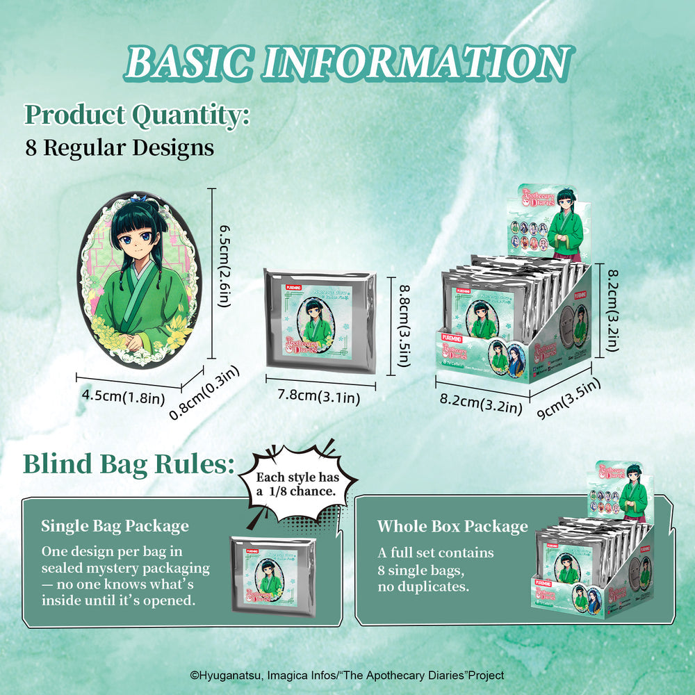 Puremind The Apothecary Diaries Nacreous Glow Button Pin Blind Box
