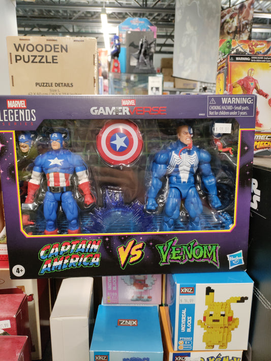 Marvel Legends Gamerverse Captain America VS Venom Figures