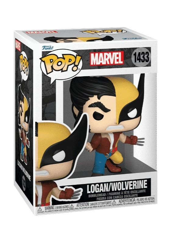 Marvel Comics Split Logan/Wolverine Funko Pop