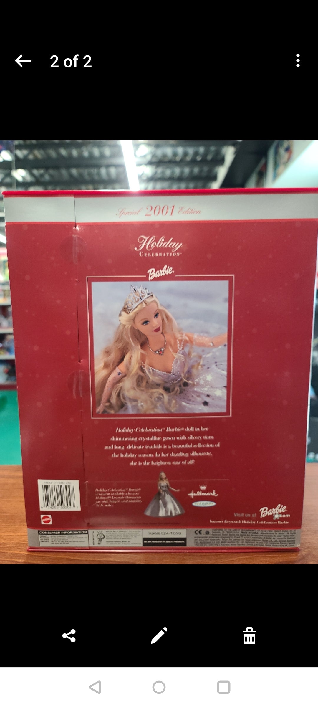 Special 2001 Edition Holiday Celebration Barbie