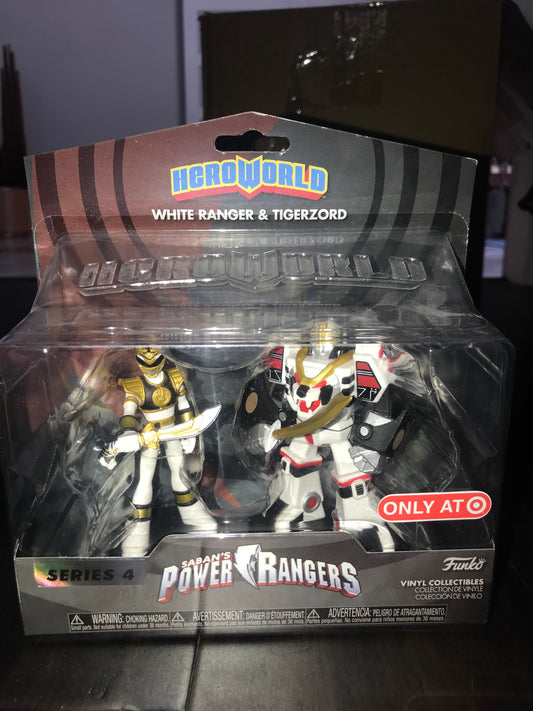 Funko Power Rangers Hero World White Ranger and Tigerzord Target Exclusive